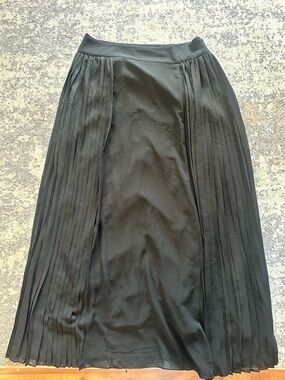 EUC Traffic People Black A-Line Pleated Skirt--XL